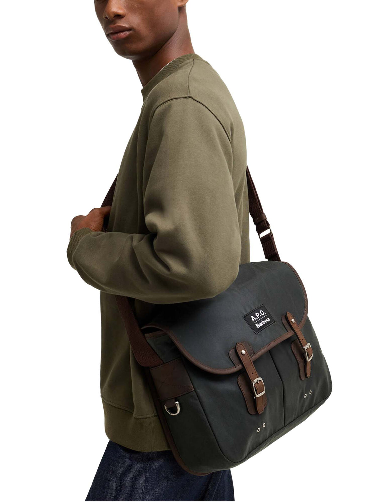Barbour Borsa cerata Tarras Barbour x A.P.C. Verde