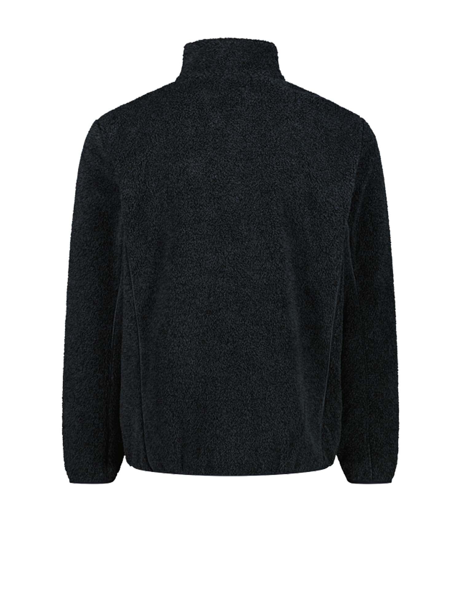 Cmp Giacca in pile HighLoft da uomo con tasca termoapplicata melange Nero