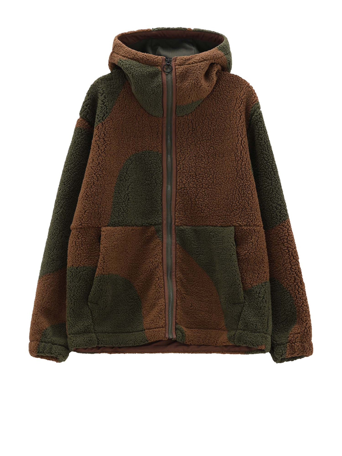 Cmp Giacca Pile Uomo con Cappuccio Marrone