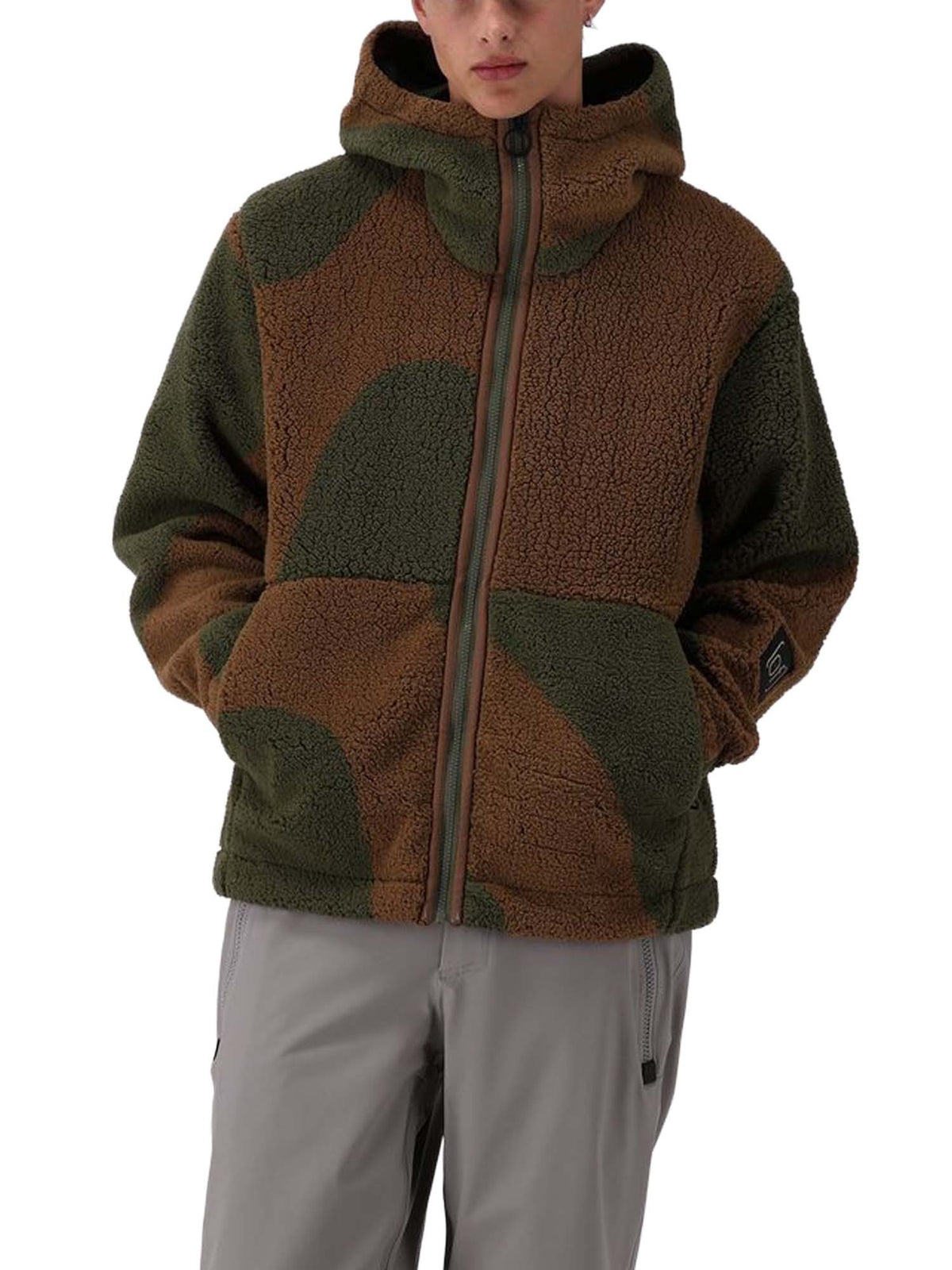 Cmp Giacca Pile Uomo con Cappuccio Marrone