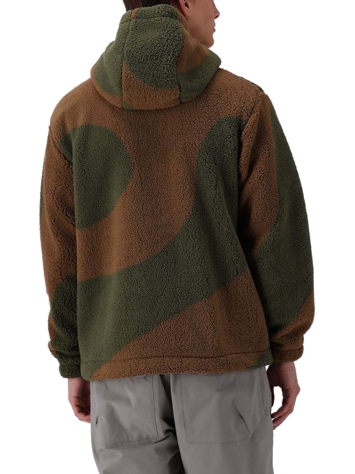 Cmp Giacca Pile Uomo con Cappuccio Marrone