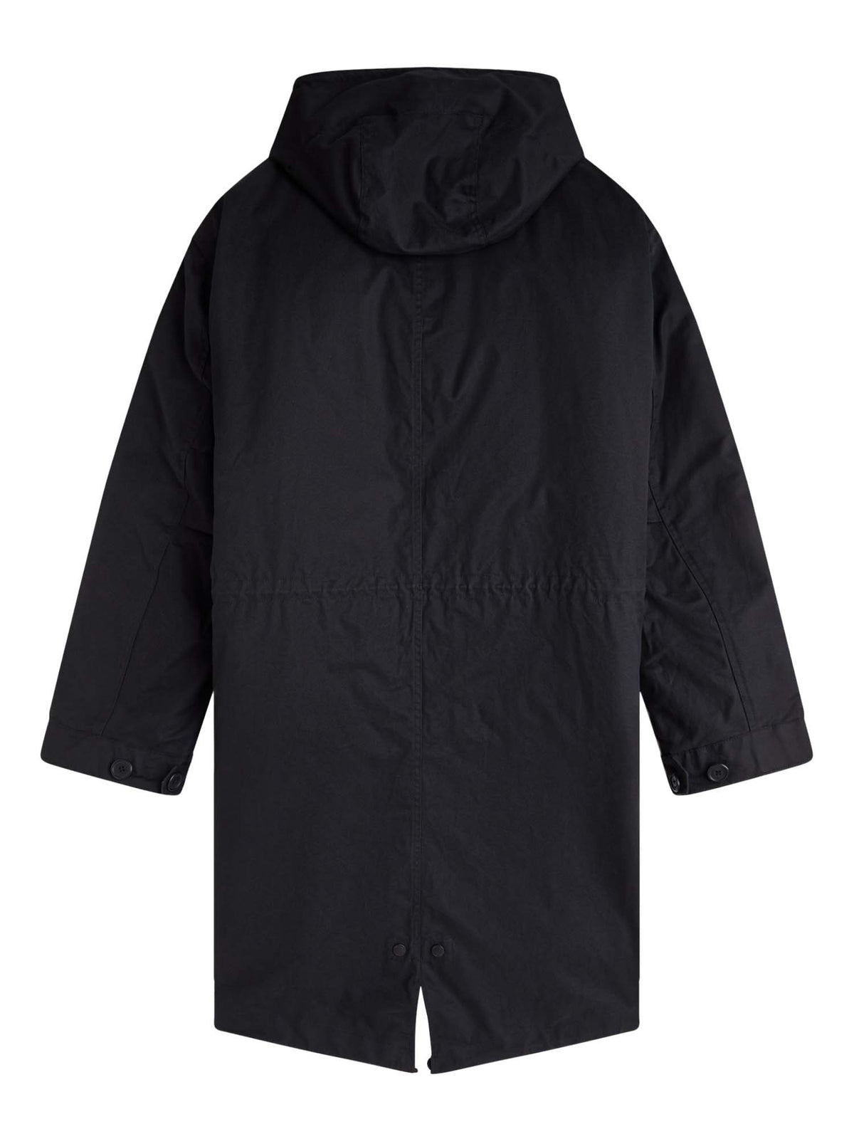 Fred Perry Parka oversize in cotone Nero