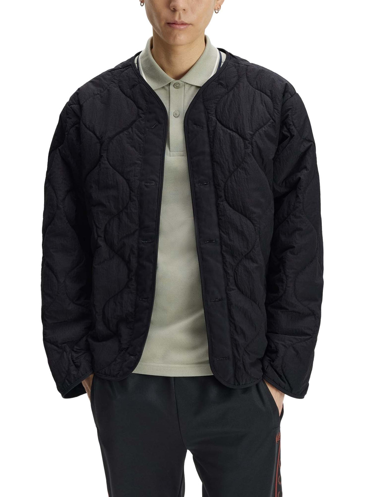Fred Perry Parka oversize in cotone Nero