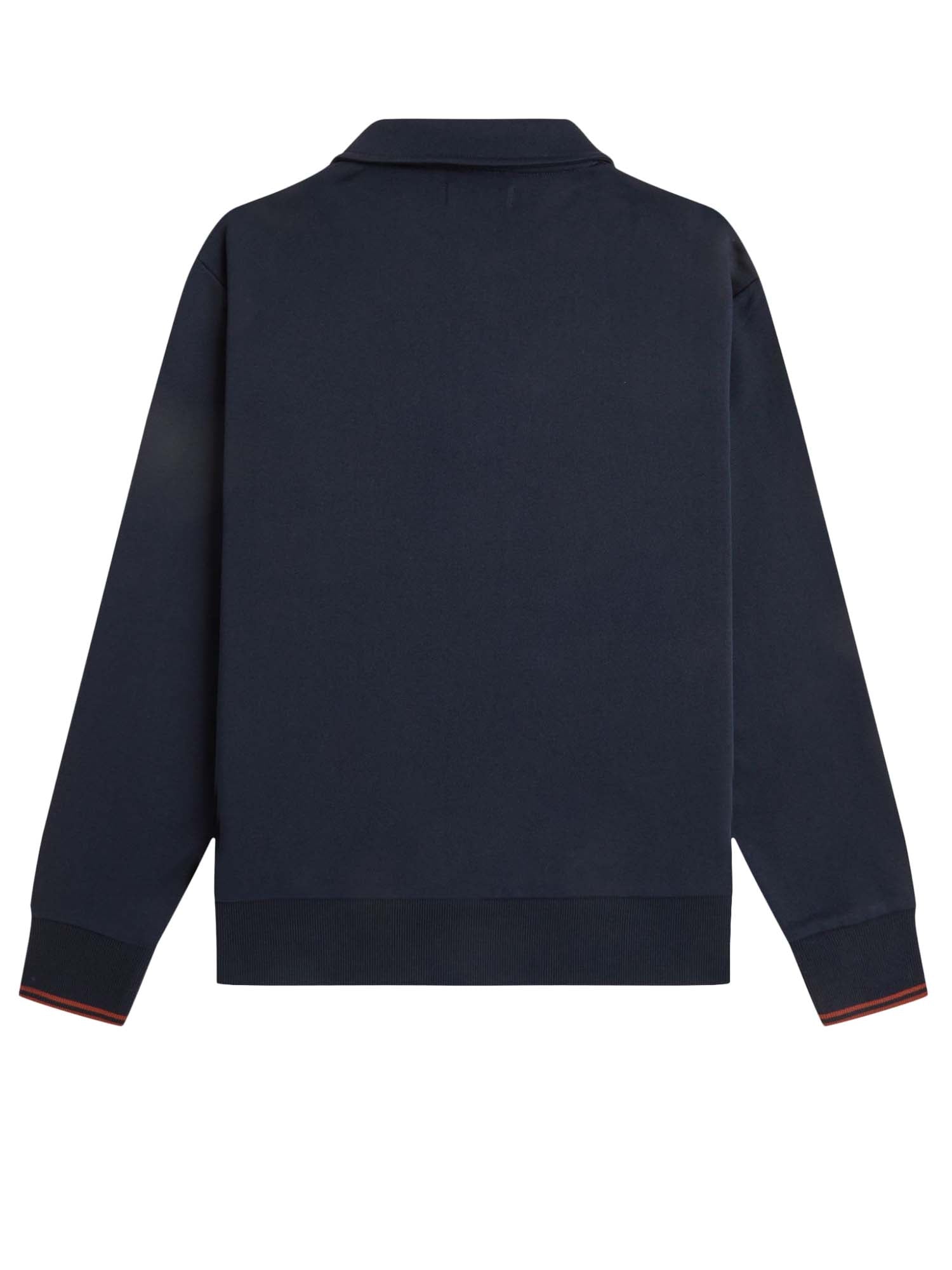 Fred Perry Felpa con colletto a mezza zip Blu