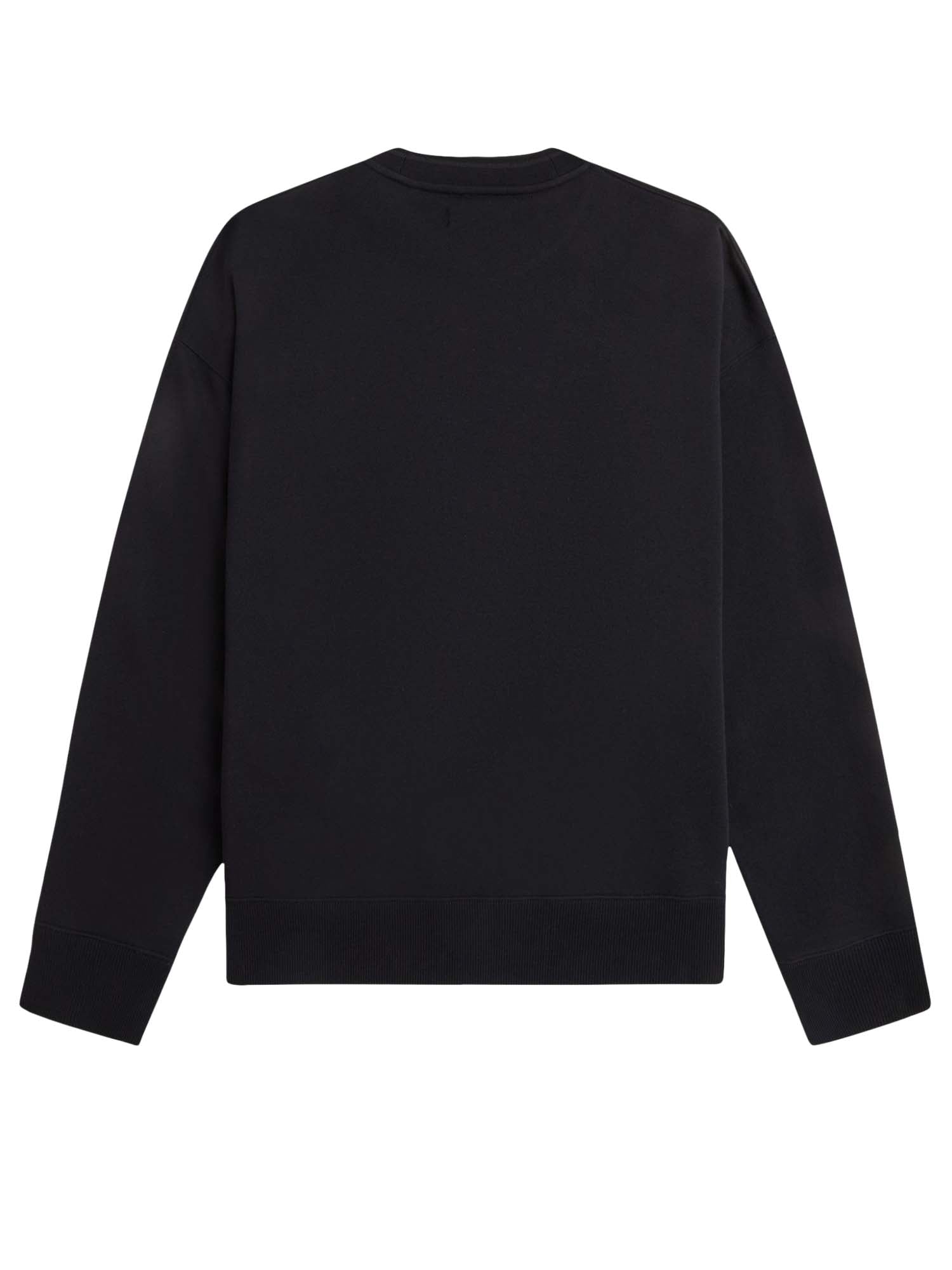 Fred Perry Felpa oversize con riga Nero