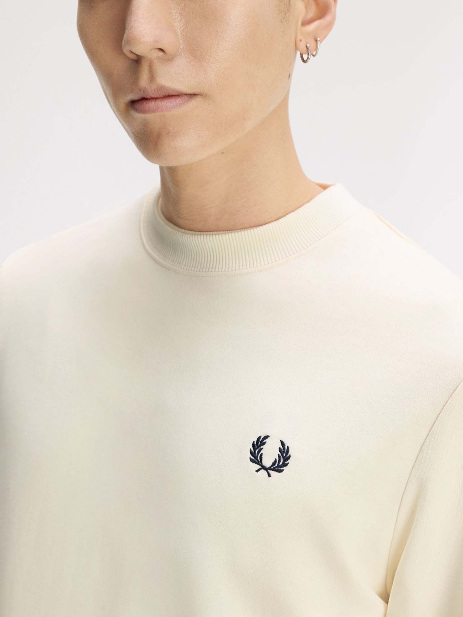 Fred Perry Felpa girocollo Bianco