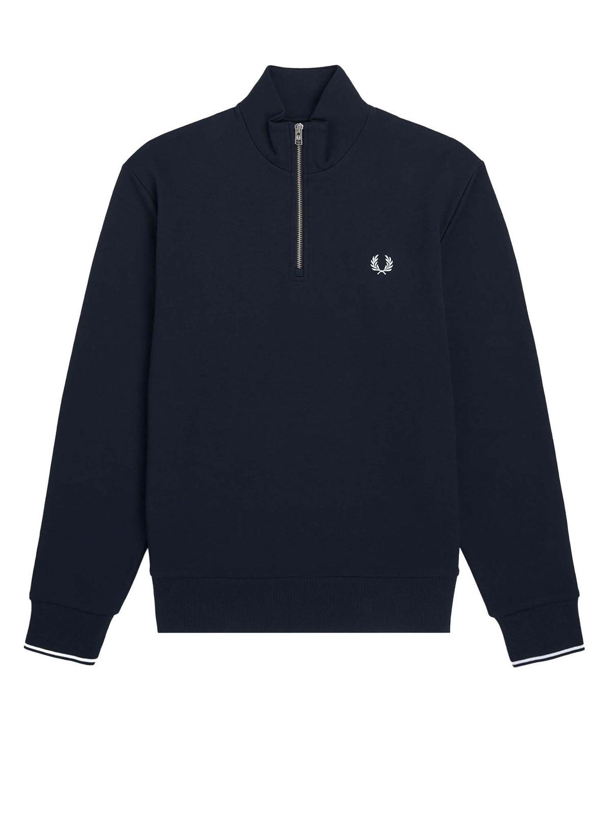 Fred Perry Felpa con mezza zip Blu
