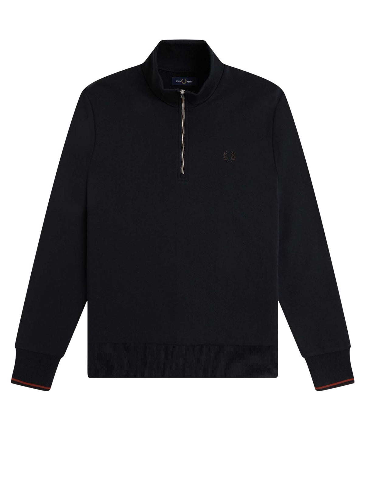 Fred Perry Felpa con mezza zip Blu