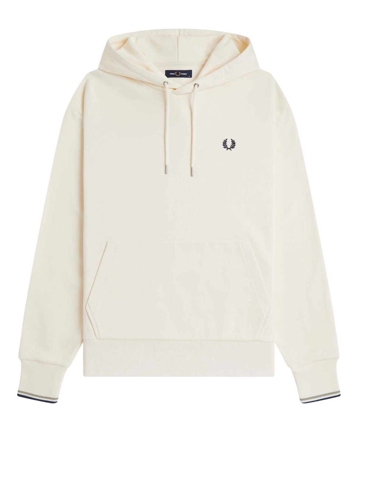 Fred Perry Felpa con cappuccio e doppia riga Bianco