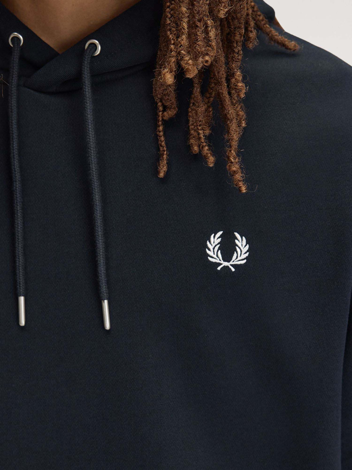 Fred Perry Felpa con cappuccio e doppia riga Blu