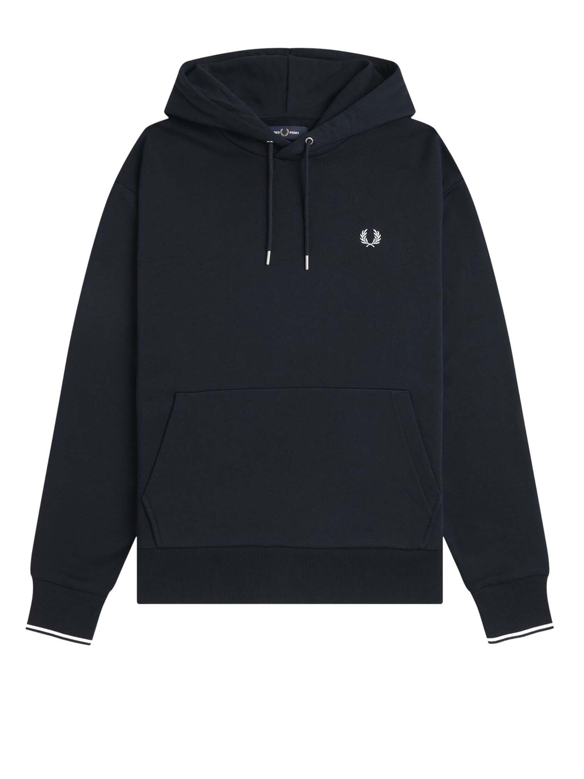 Fred Perry Felpa con cappuccio e doppia riga Blu