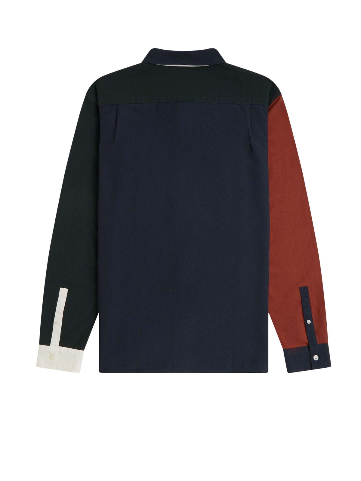 Fred Perry Camicia a maniche lunghe Colour Block Oxford Blu