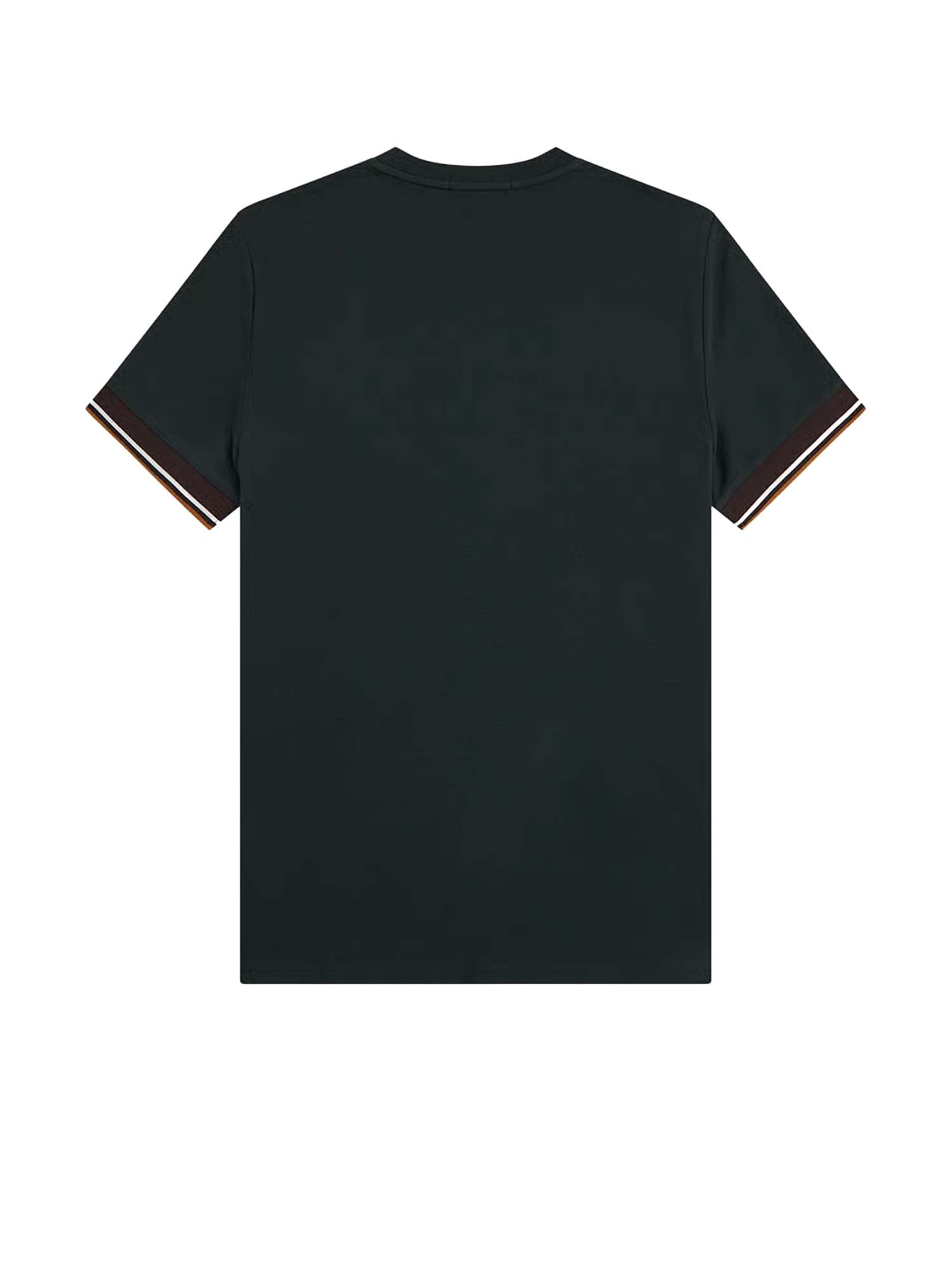 Fred Perry T-shirt con polsini a doppia punta Verde