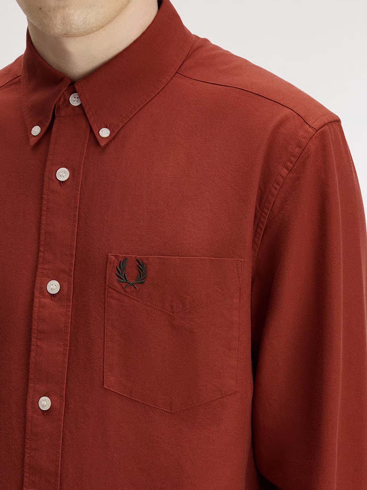 Fred Perry Camicia Oxford Bordeaux