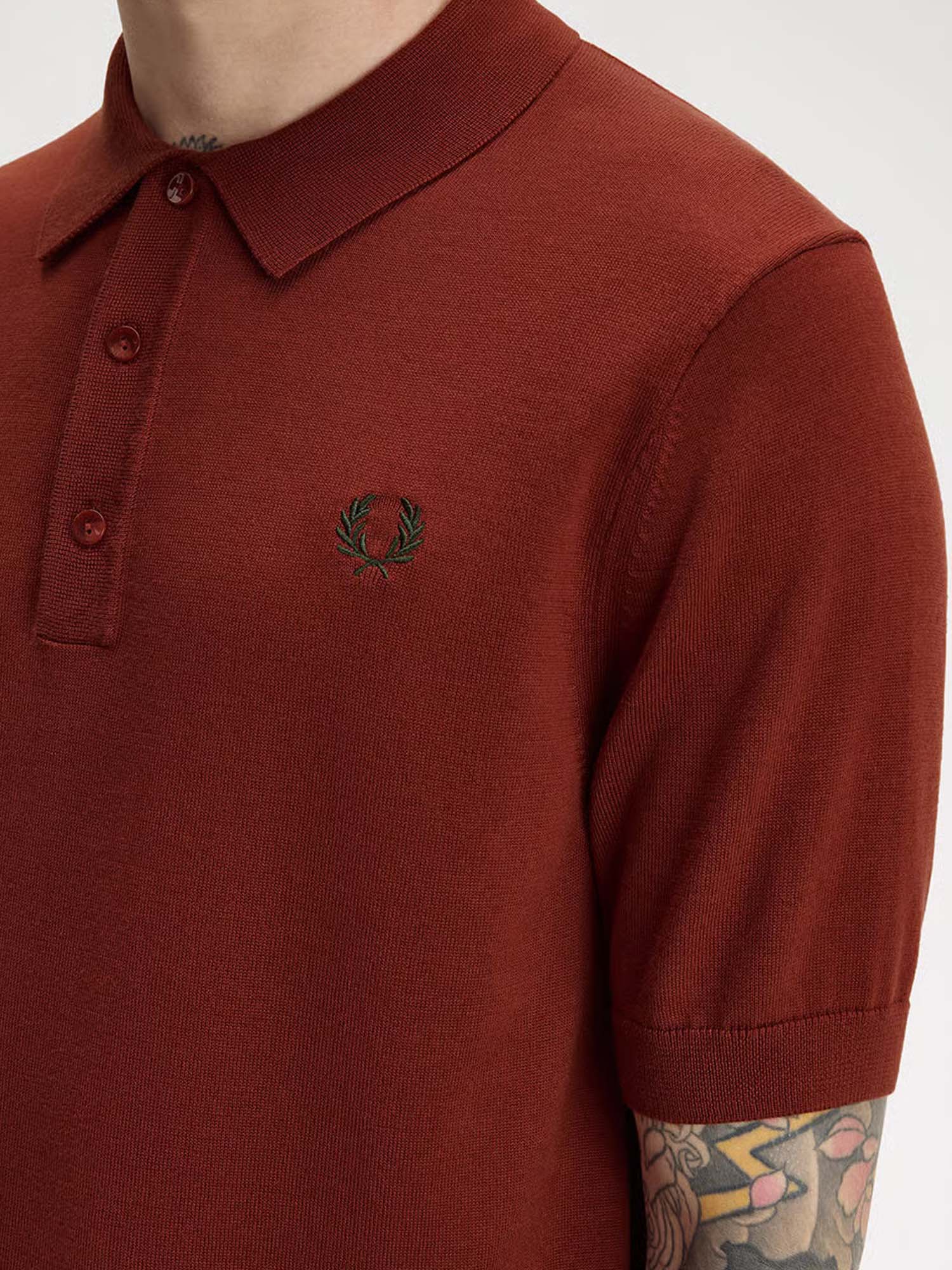 Fred Perry Polo in maglia di cotone Bordeaux