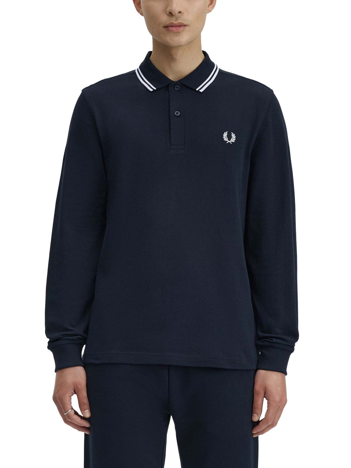 Fred Perry Polo a Maniche Lunghe M3636 Blu