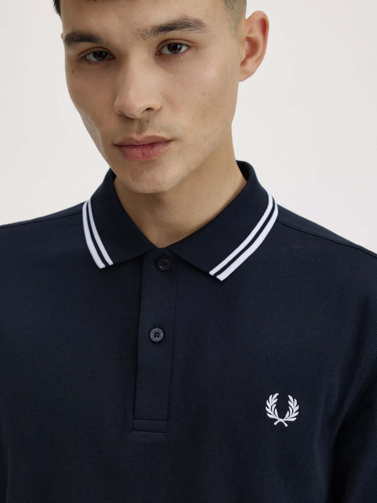 Fred Perry Polo a Maniche Lunghe M3636 Blu