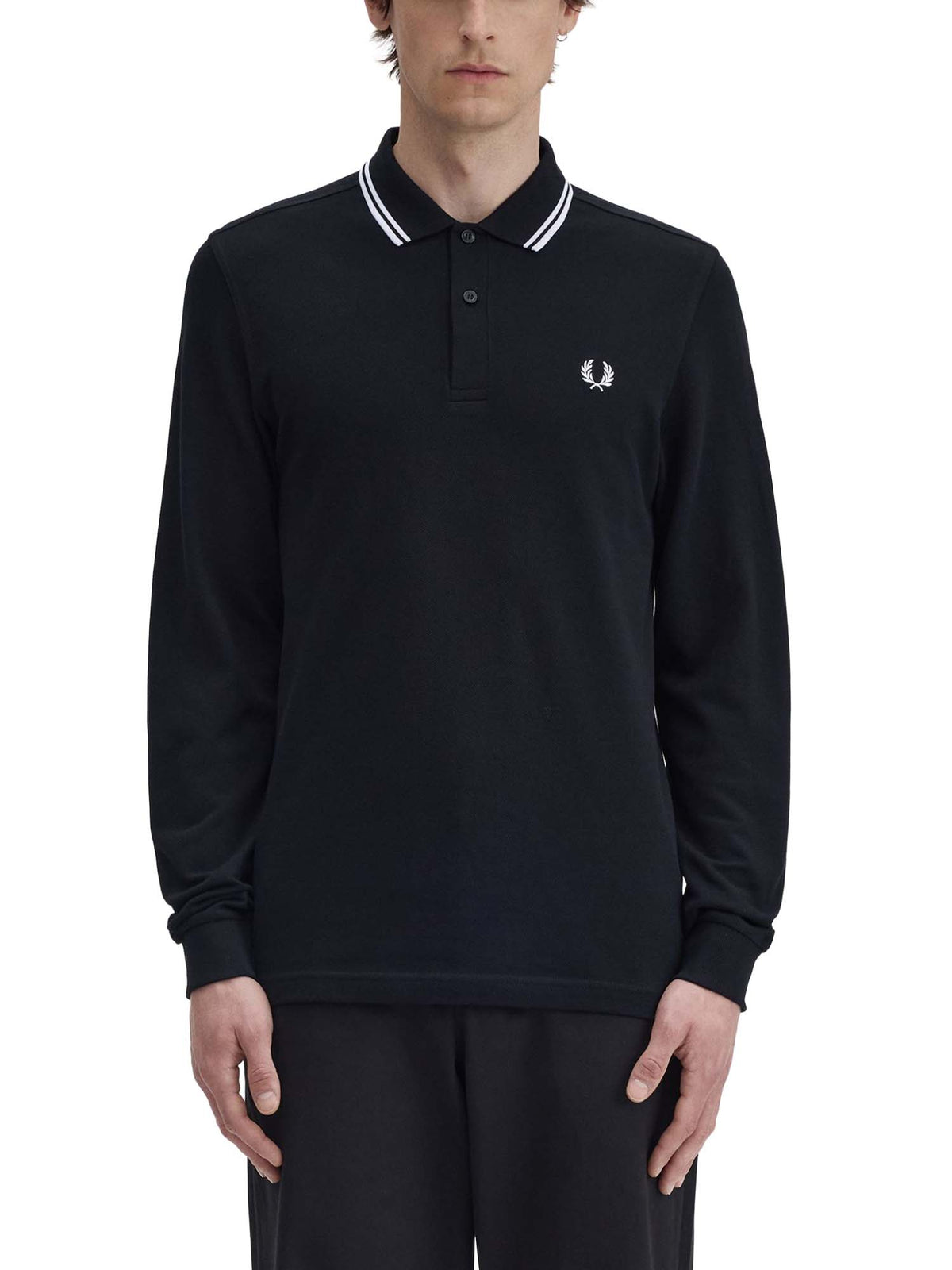 Fred Perry Polo a Maniche Lunghe M3636 Nero