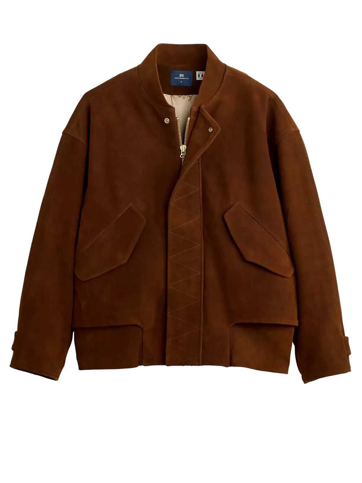 Levi's® Bomber in camoscio Blue Tab™ Marrone