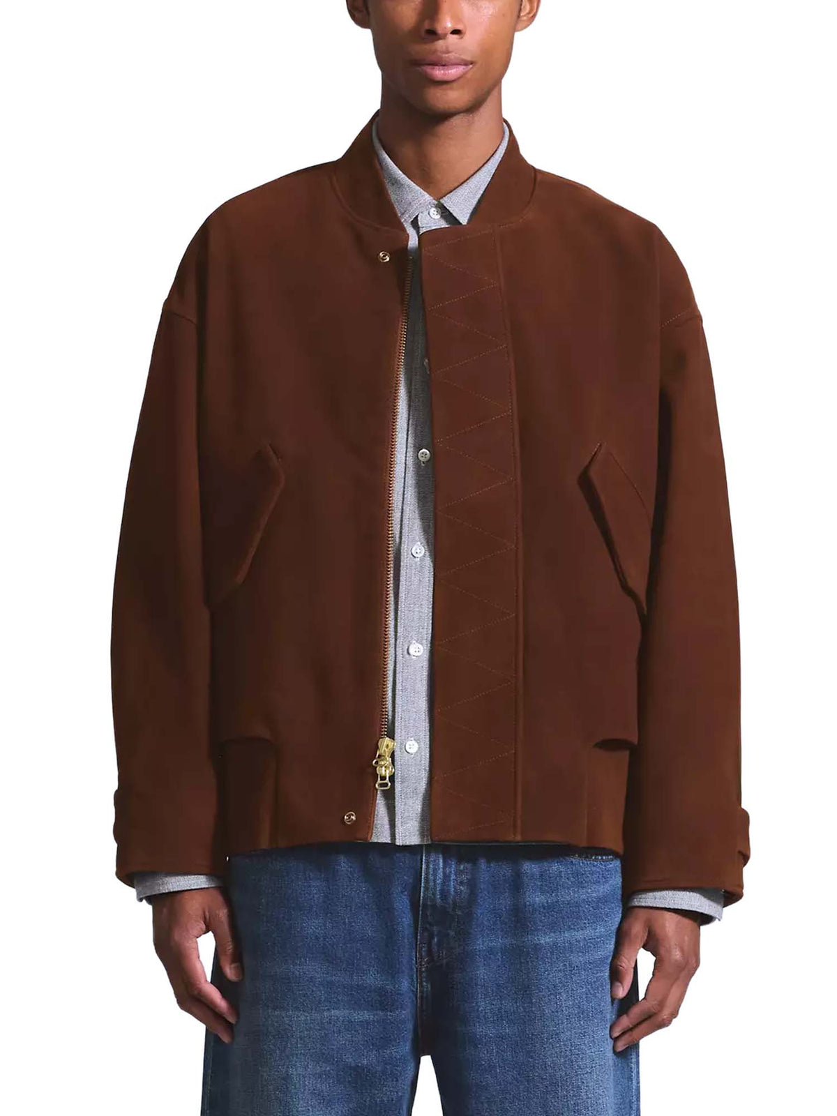 Levi's® Bomber in camoscio Blue Tab™ Marrone
