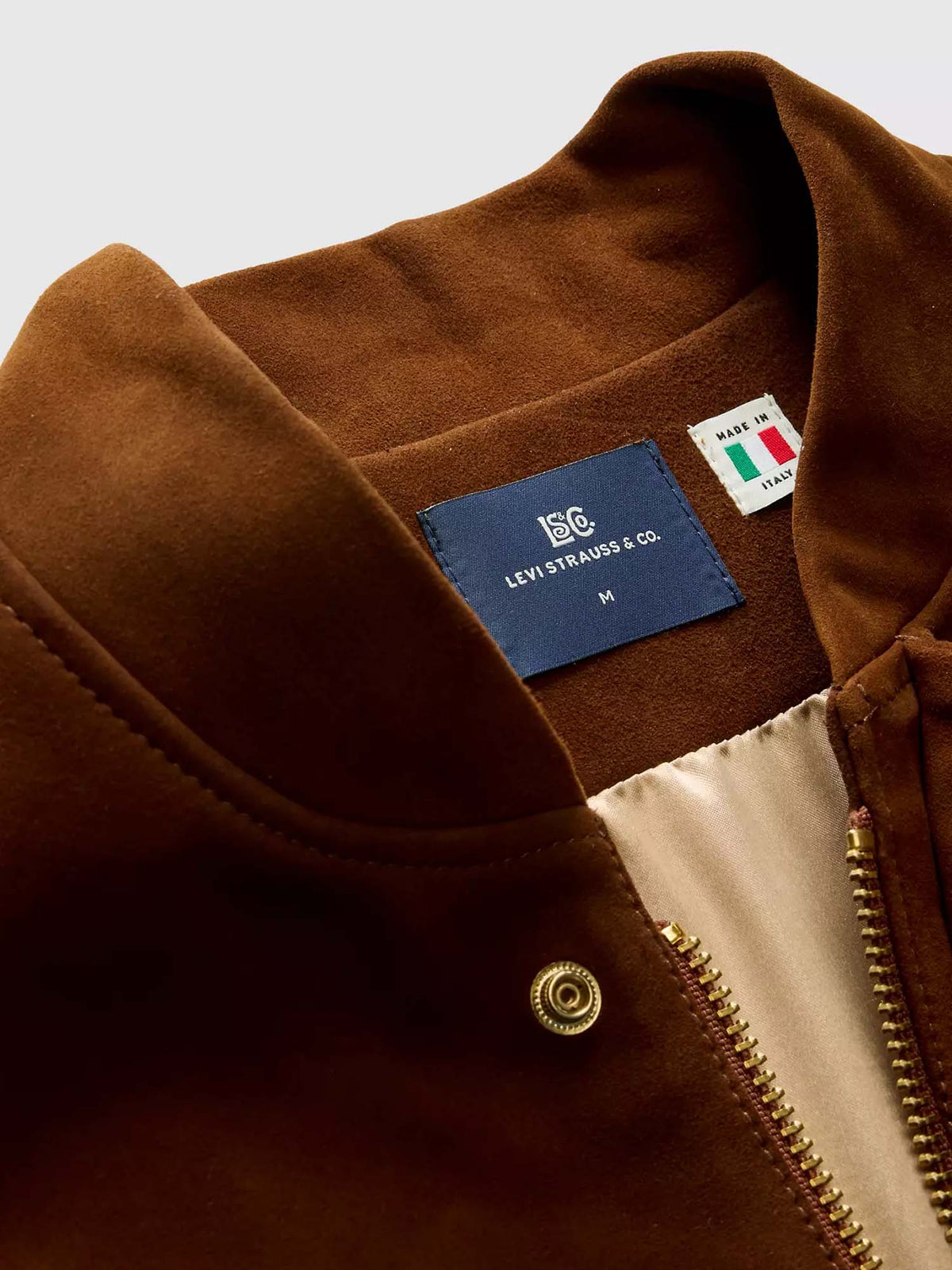 Levi's® Bomber in camoscio Blue Tab™ Marrone