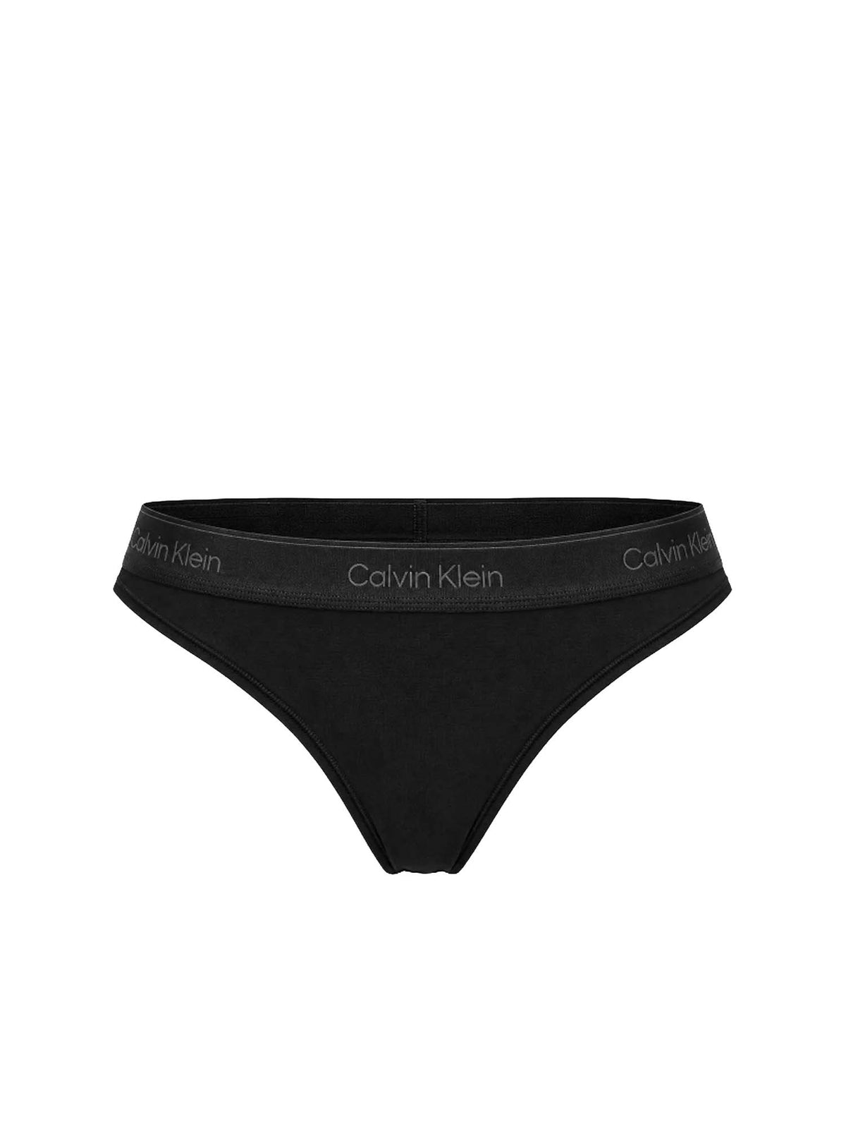 Calvin Klein Perizoma con banda color metallico - Icon Cotton Modal Metallic Nero