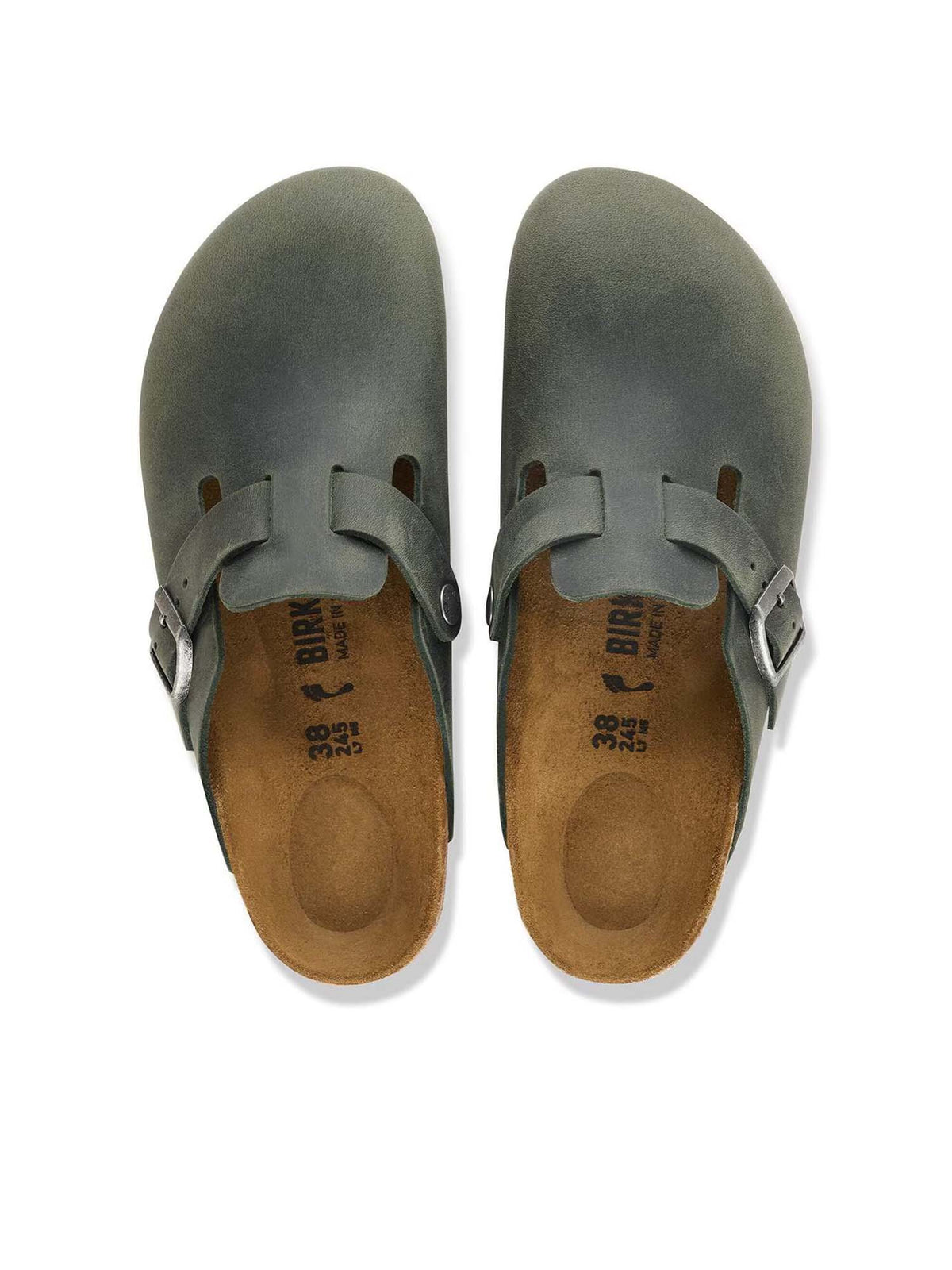 Birkenstock Boston (Pelle oliata) Verde