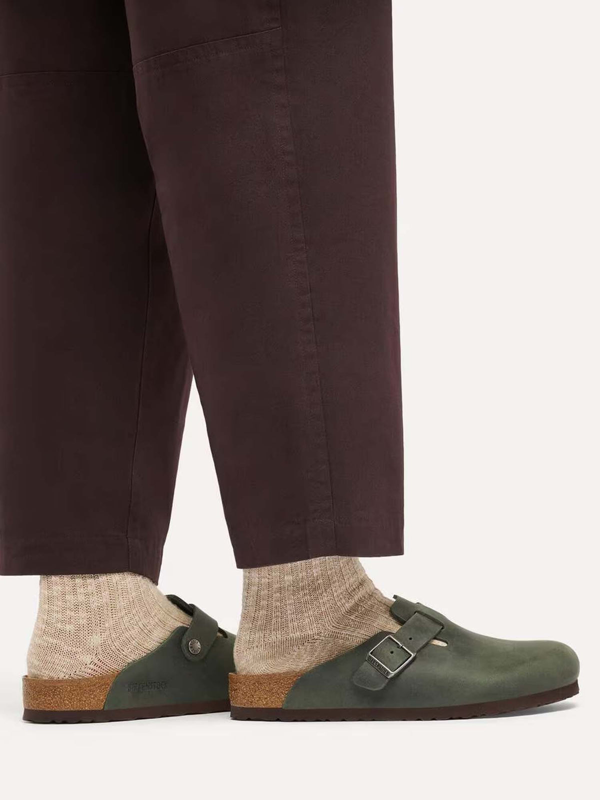 Birkenstock Boston (Pelle oliata) Verde