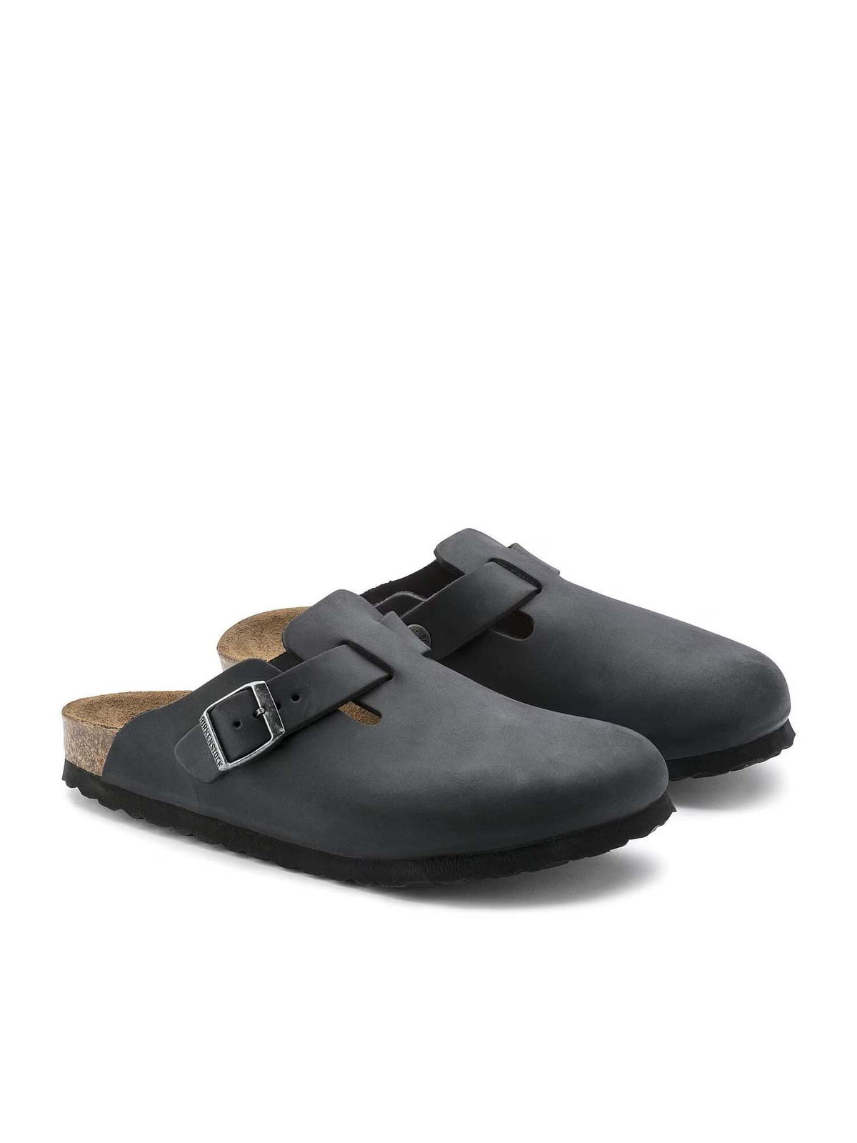 Birkenstock Boston (Pelle oliata) Nero
