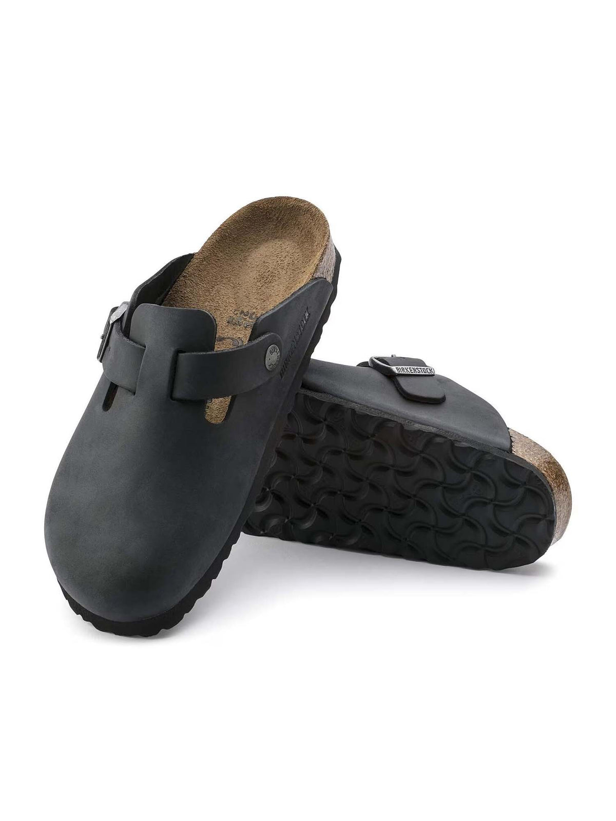 Birkenstock Boston (Pelle oliata) Nero