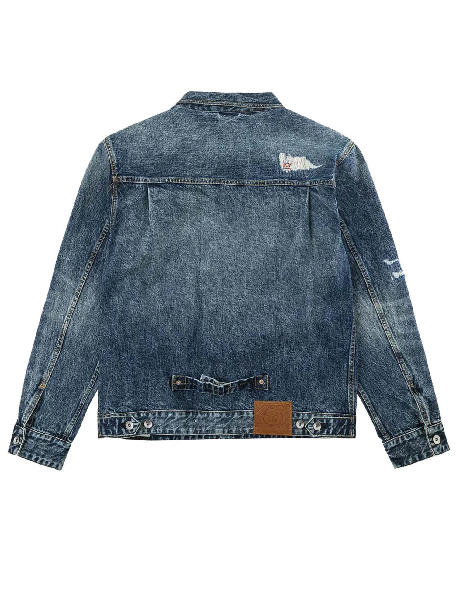 Evisu Giacca Boro Seagull Patch Pocket Denim Blu