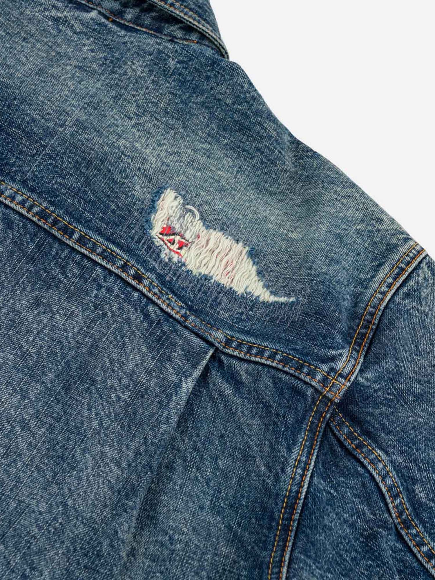 Evisu Giacca Boro Seagull Patch Pocket Denim Blu