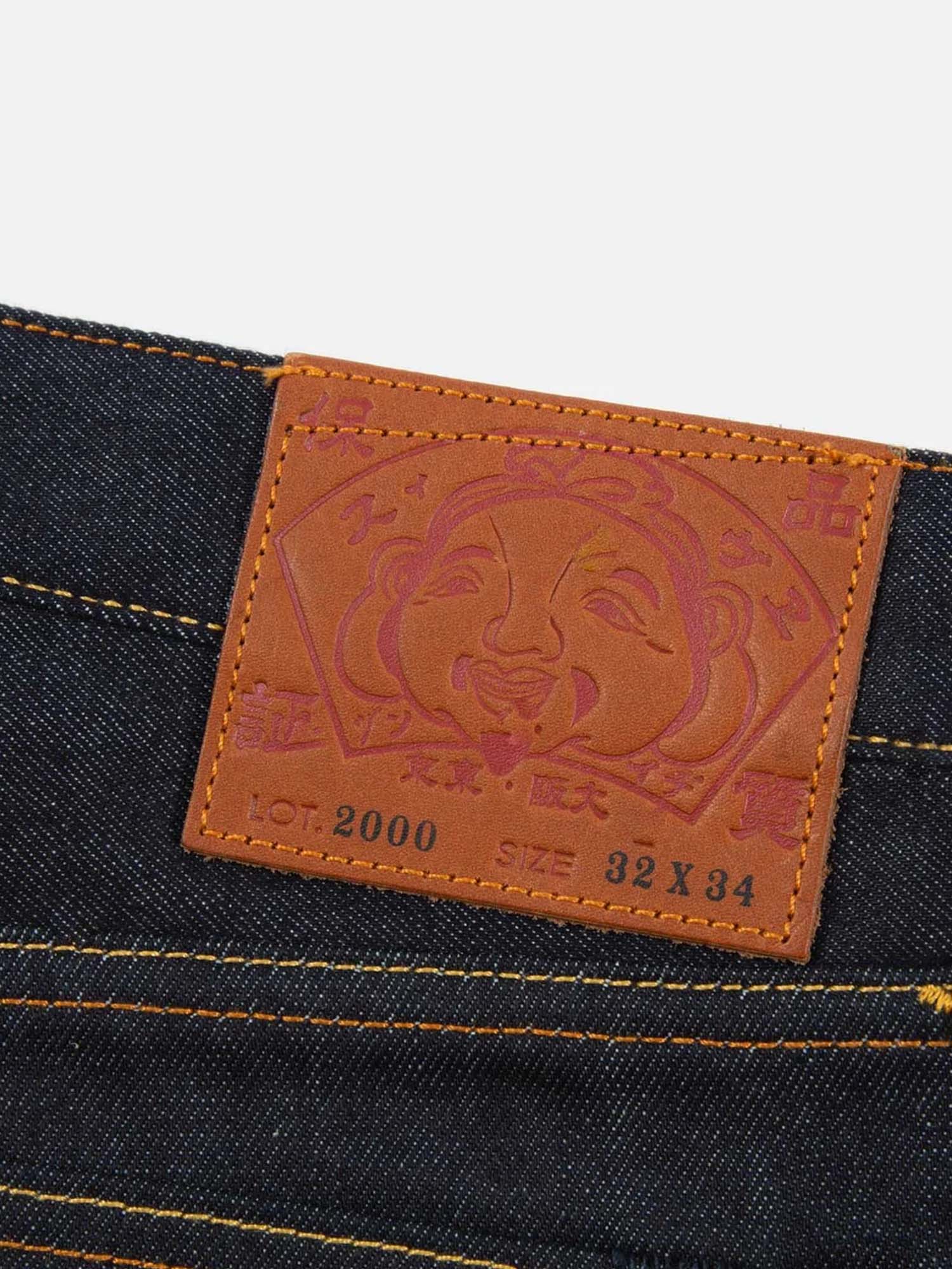 Evisu Jeans 2000 Daicock Print Baggy-Fit Blu