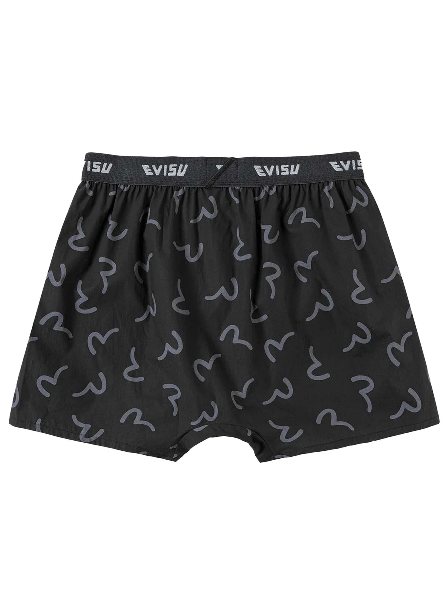 Evisu Boxer All-over Seagull Nero