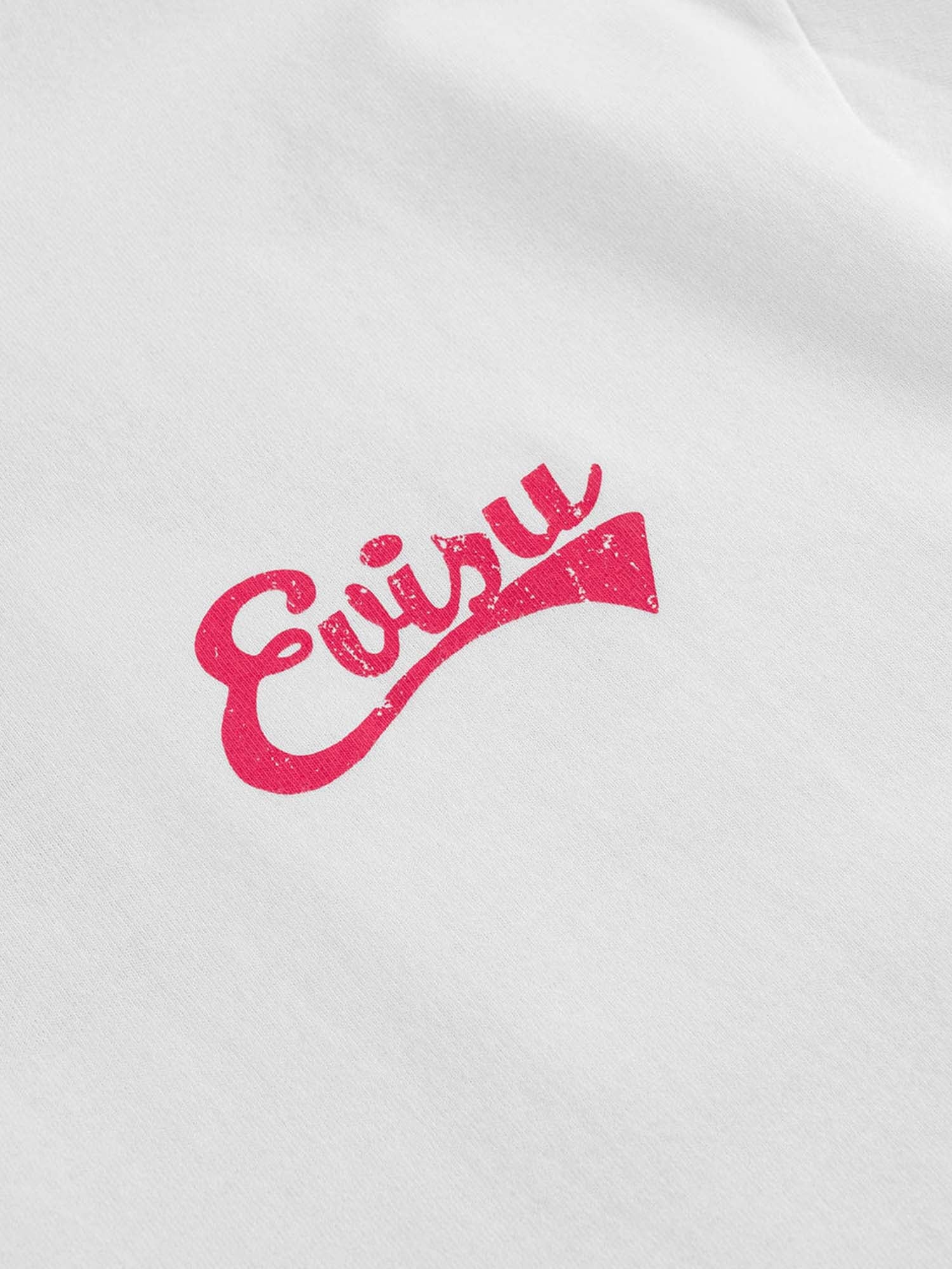 Evisu T-Shirt Osaka Rose & Seagull Print Bianco