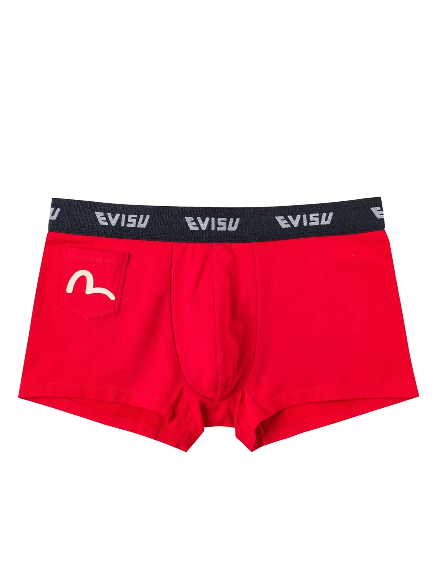 Evisu Boxer Multi-logo Pocket Rosso