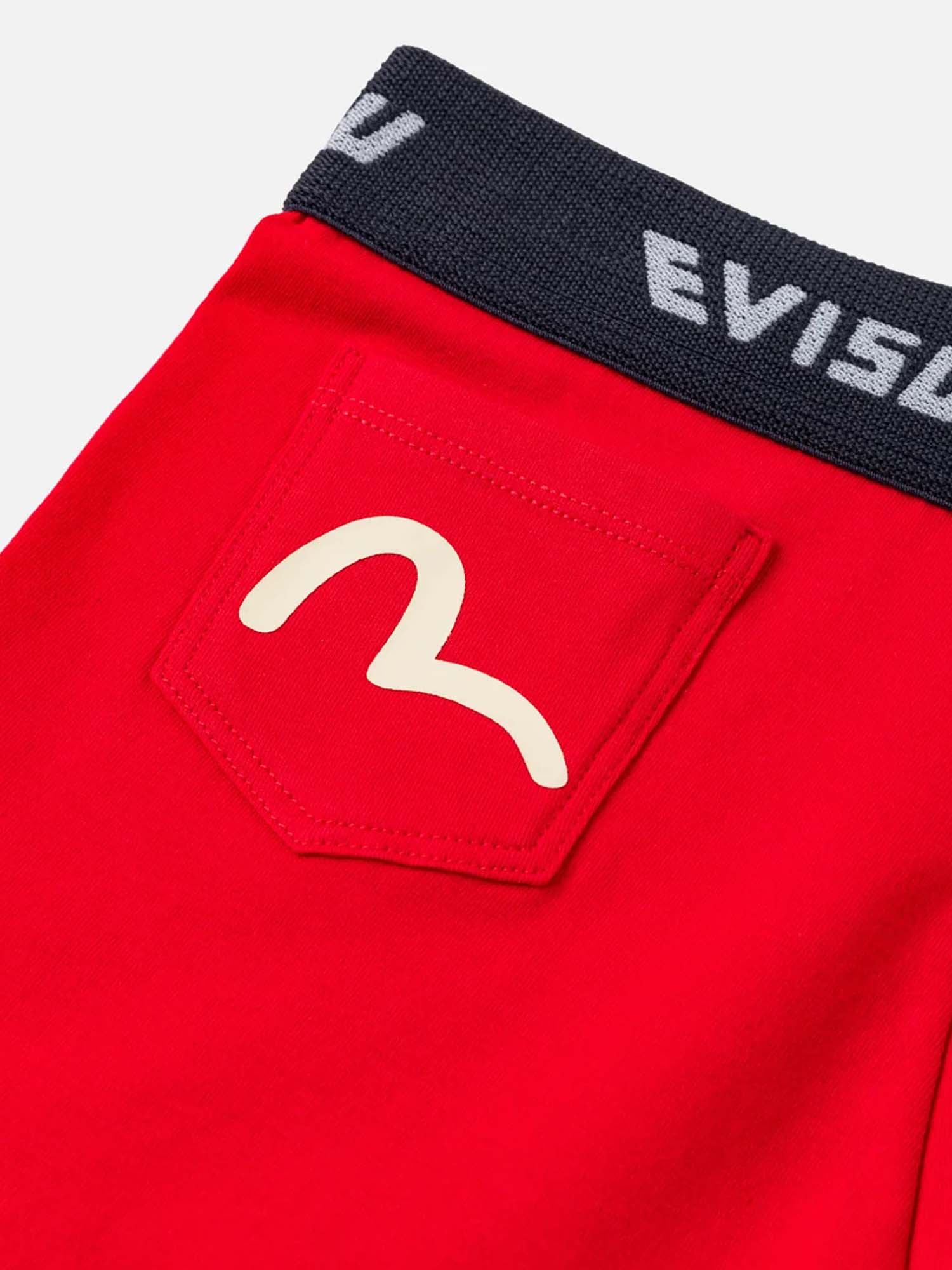 Evisu Boxer Multi-logo Pocket Rosso