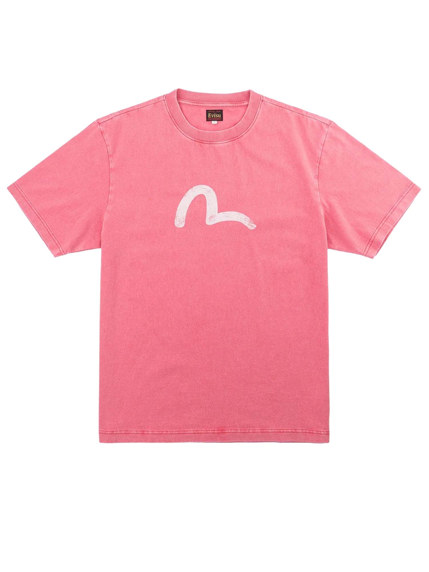 Evisu T-Shirt Ebisu & Seagull Print Rosso