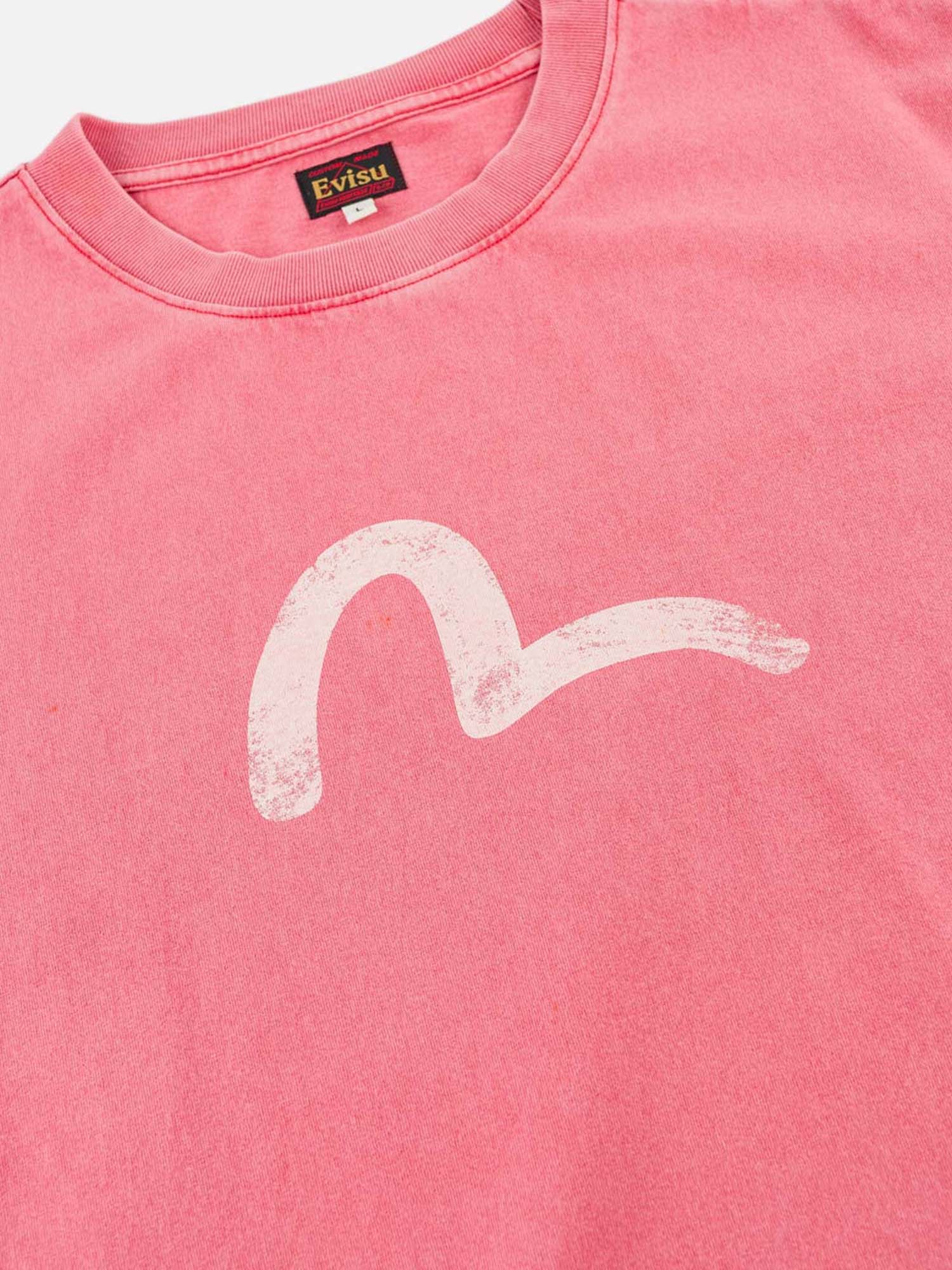 Evisu T-Shirt Ebisu & Seagull Print Rosso