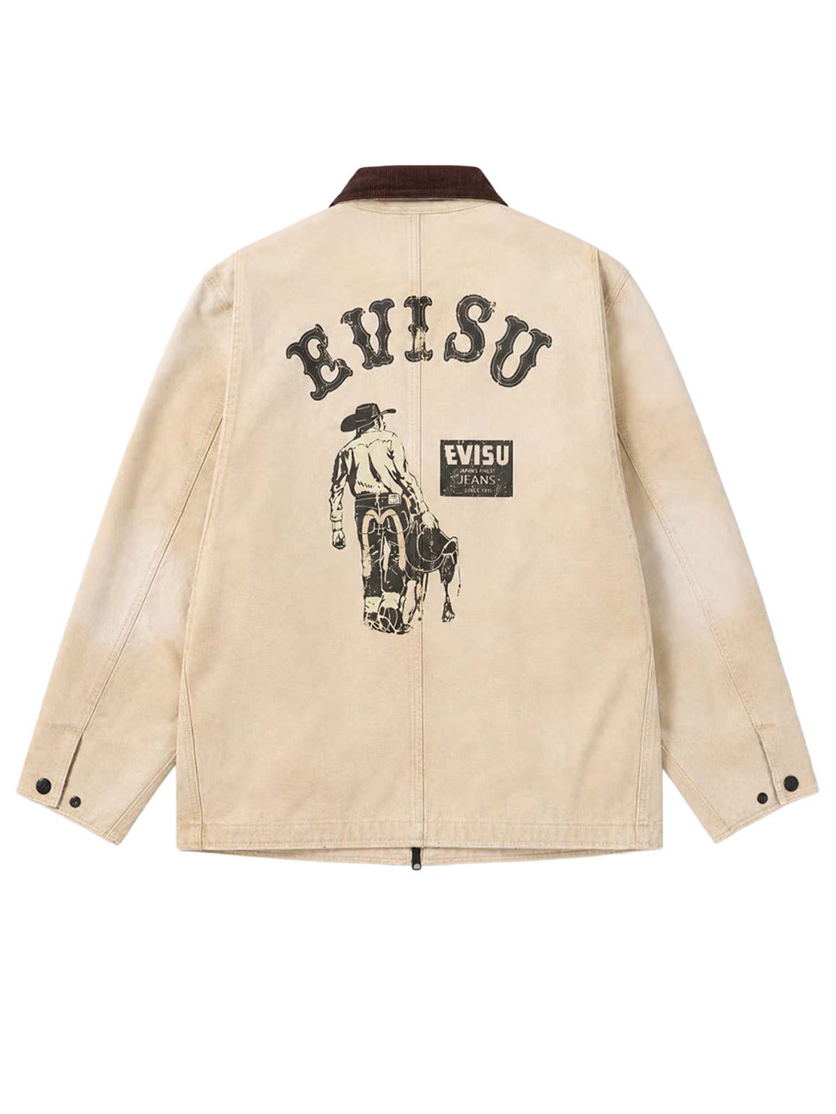 Evisu Giacca Canvas Vintage Coverall Beige