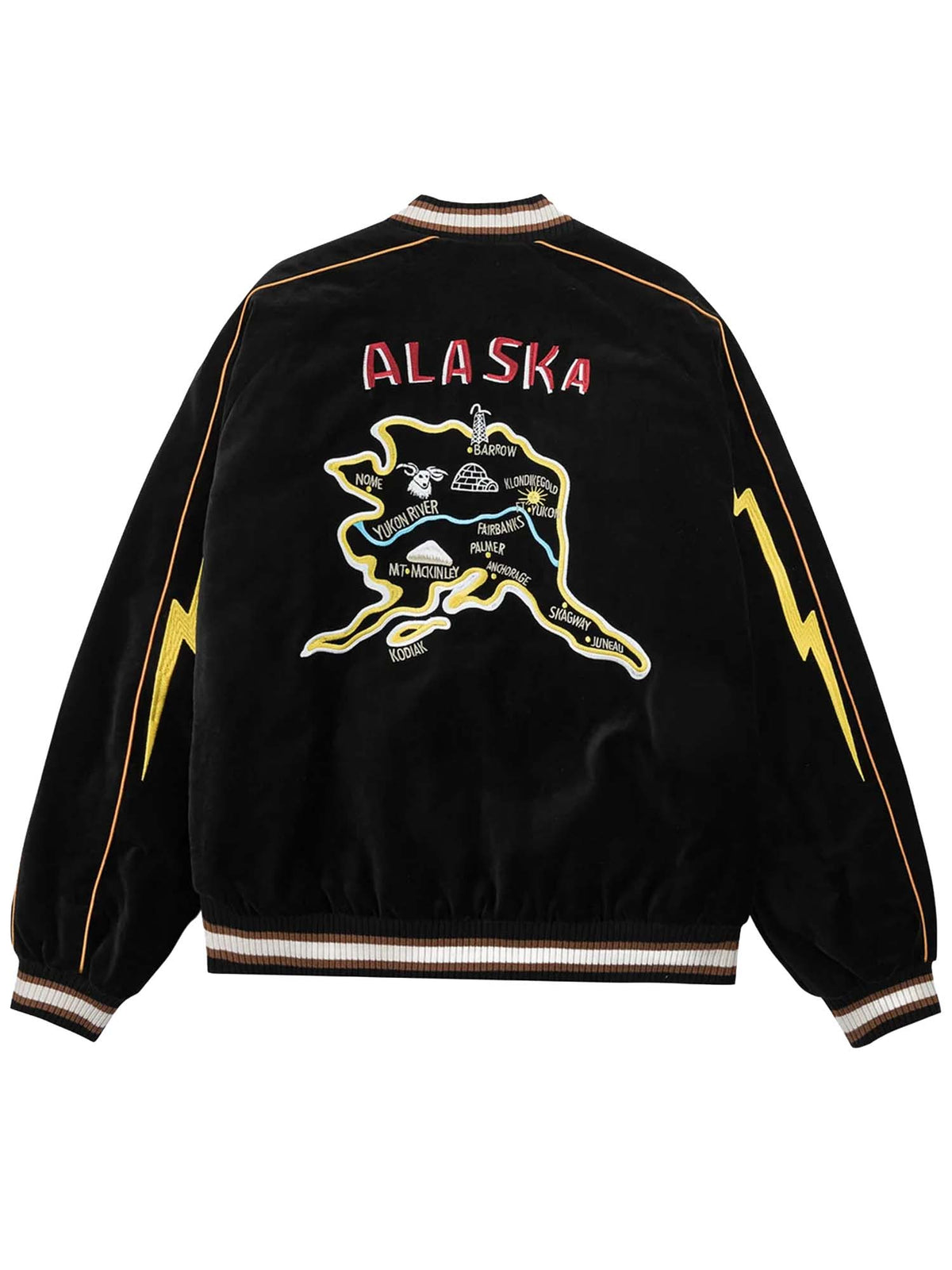 Evisu Light Padded Raijin Souvenir Jacket Nero