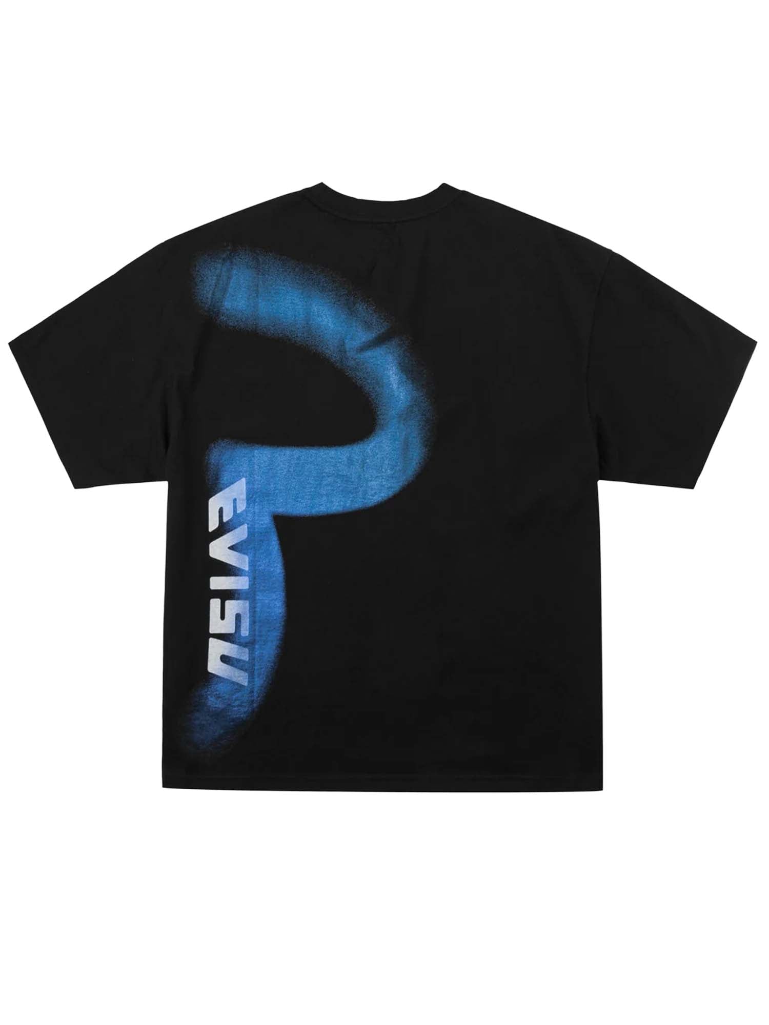 Evisu T-Shirt Glitter Seagull Print Nero