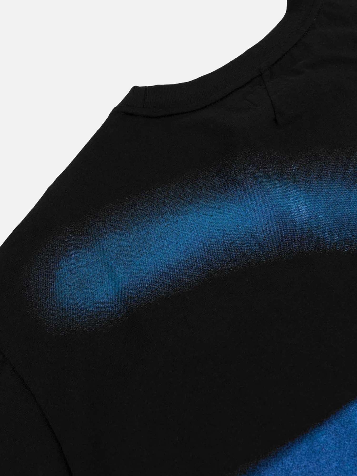 Evisu T-Shirt Glitter Seagull Print Nero
