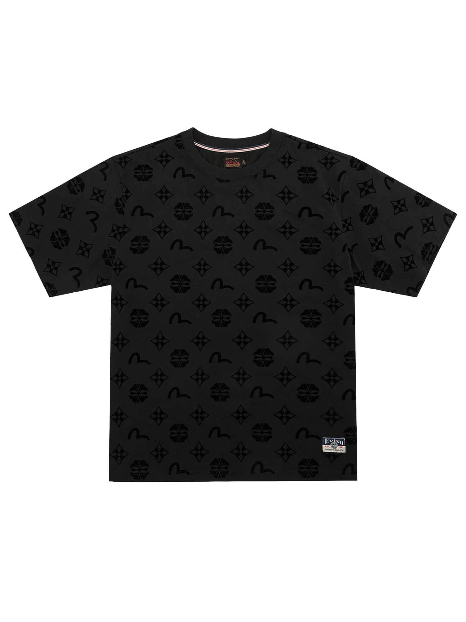 T-shirt Allover Flocking Kamon & Seagull