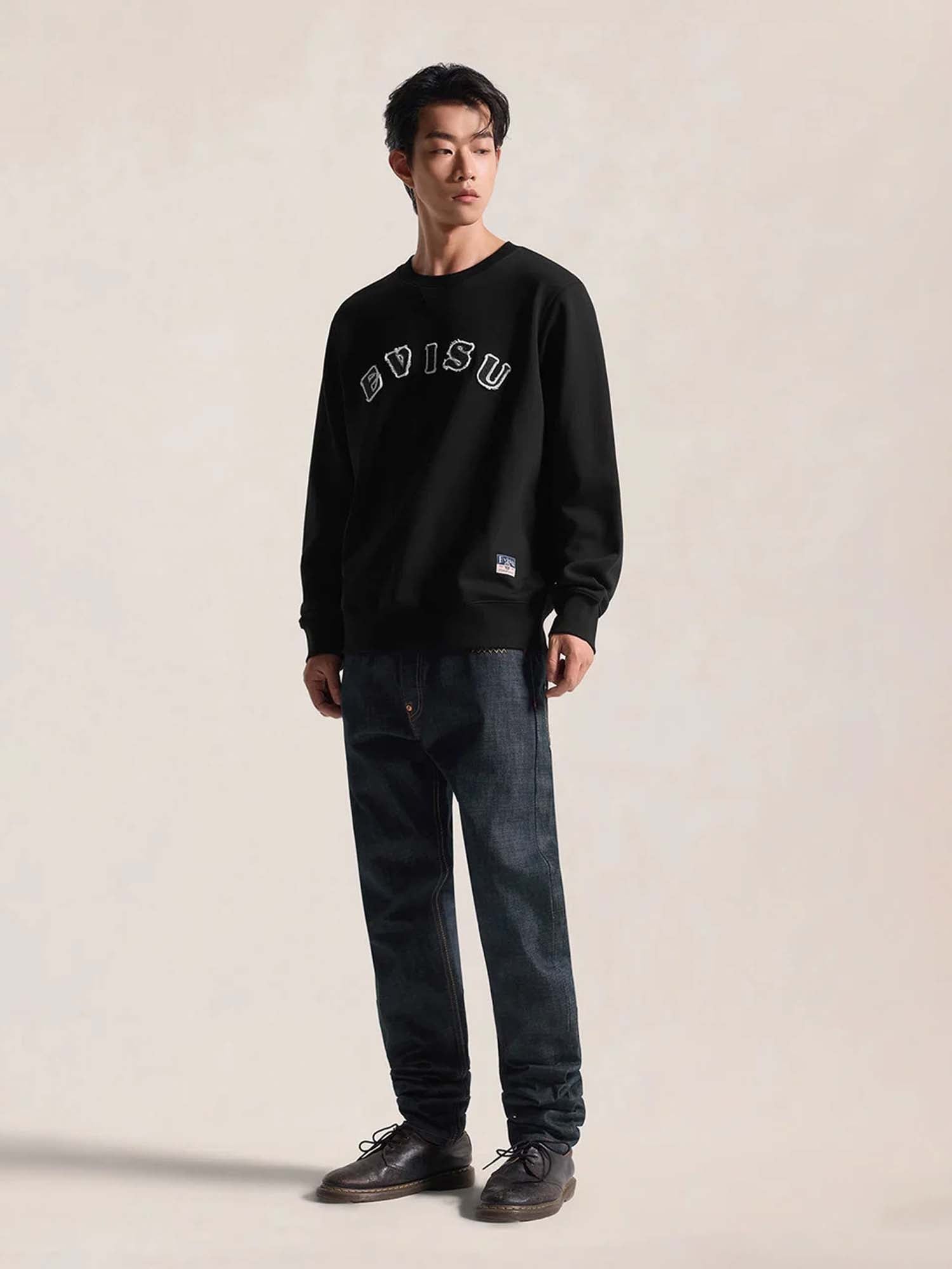 Evisu Felpa Evisu Embroidery Badge Fleece Grigio