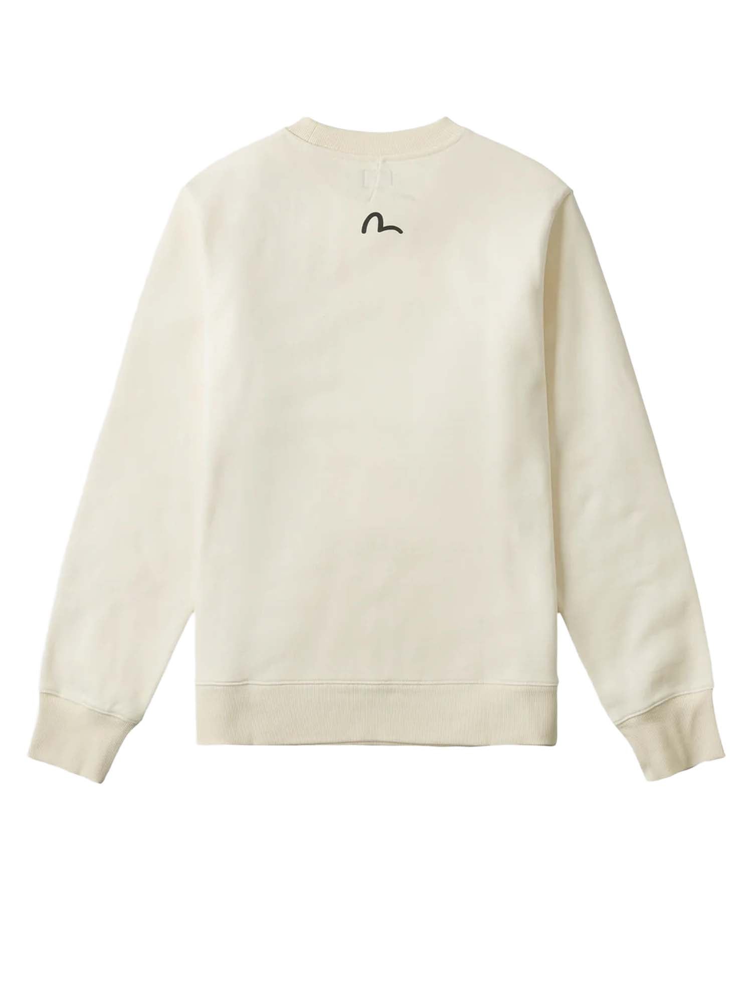 Evisu Felpa Evisu Embroidery Badge Fleece Bianco