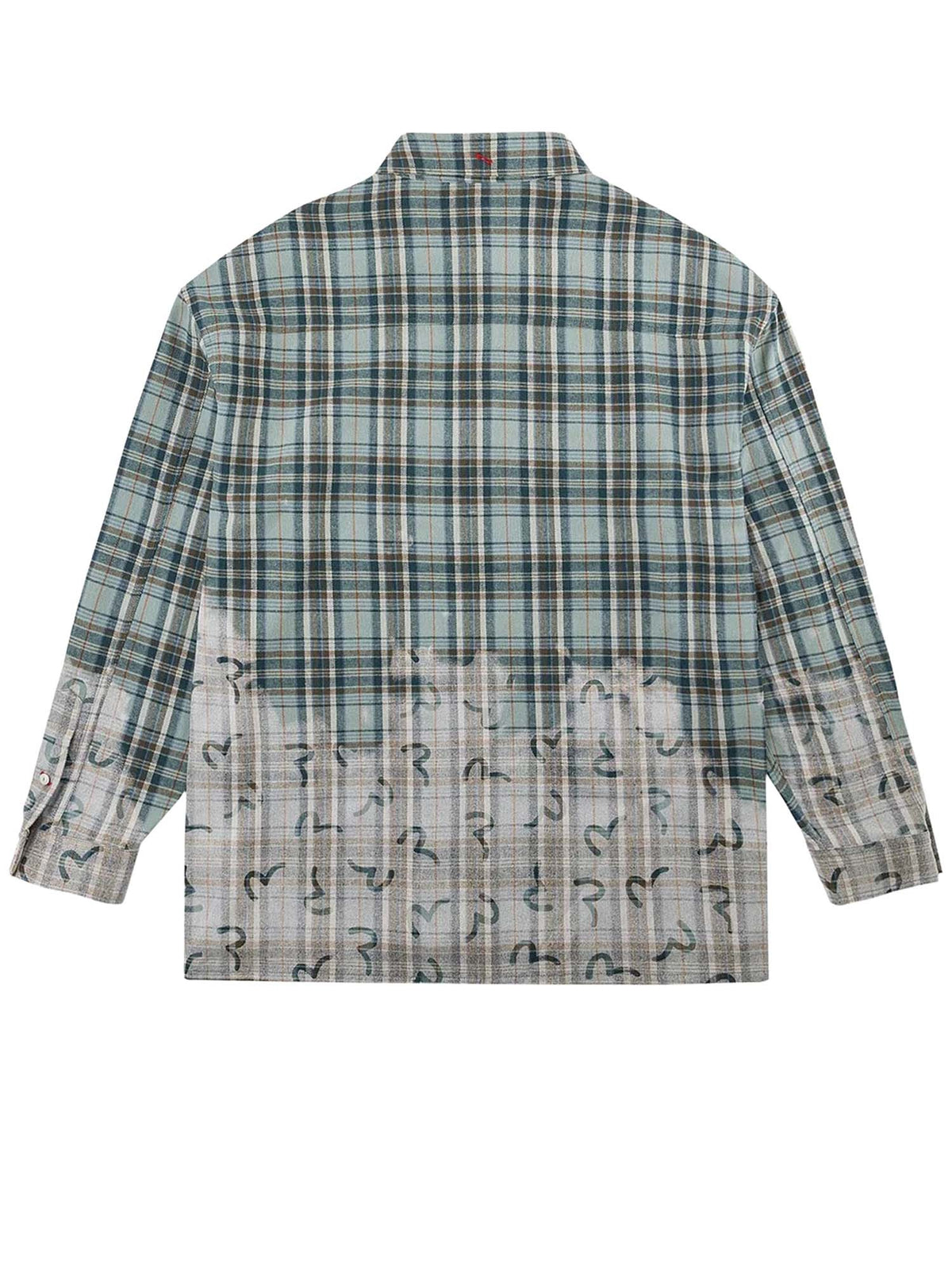 Evisu All-Over Seagull Checked Shirt Verde