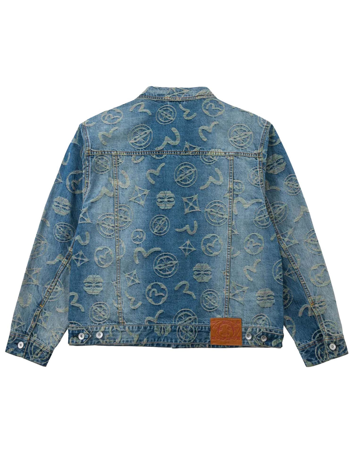 Evisu Allover Monogram Rainbow Jacquard Denim Jacket Multicolore