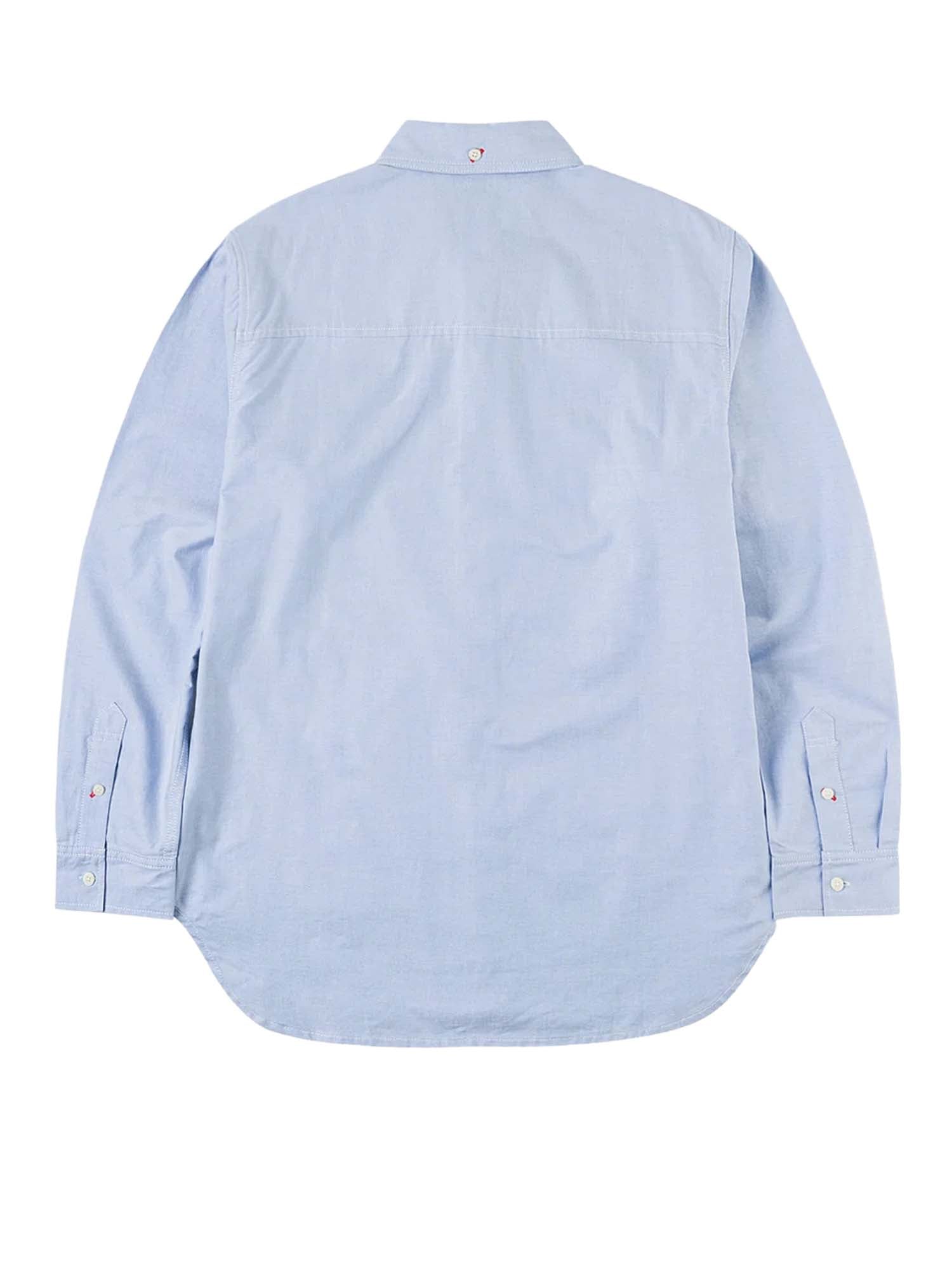 Evisu Camicia Seagull Print Oxford Blu