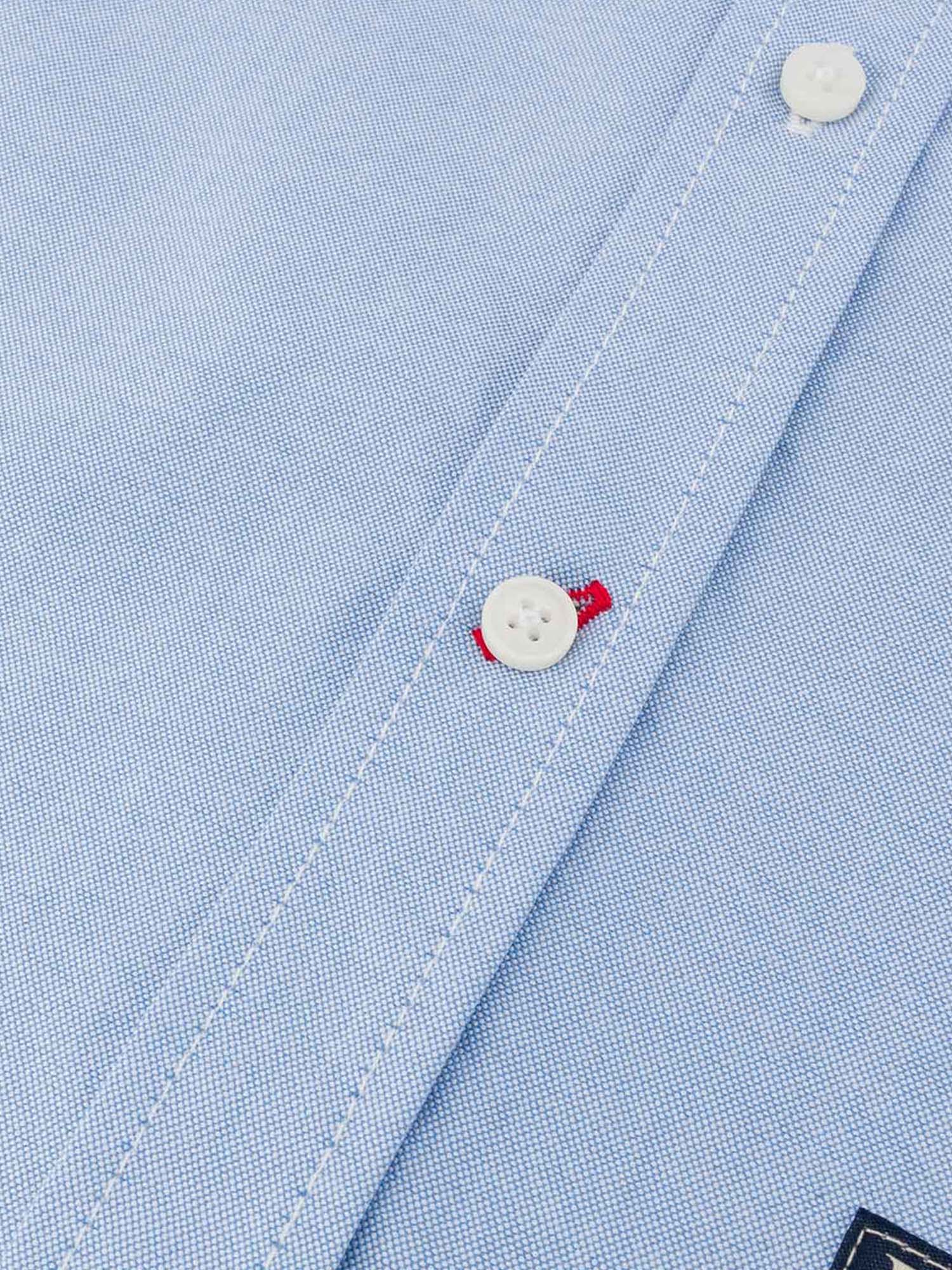 Evisu Camicia Seagull Print Oxford Blu